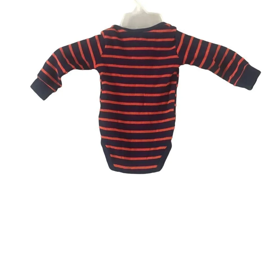 Carter's Size 12 Months Long Sleeve Onesie Blue and Orange